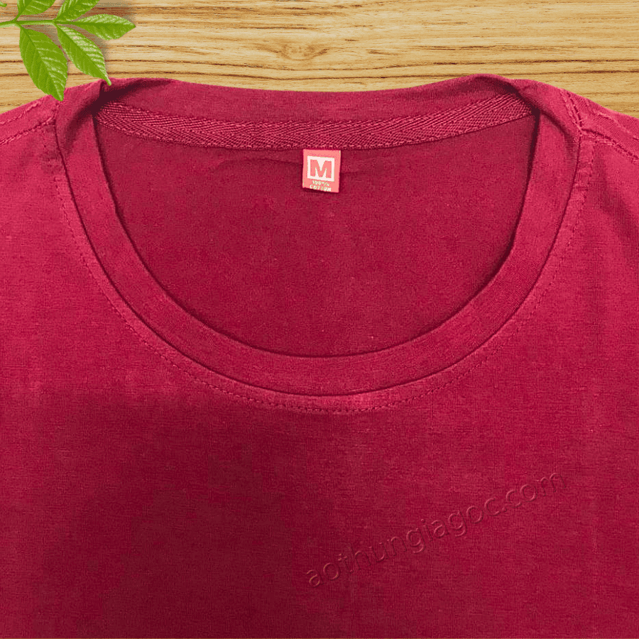 Áo Thun Cotton 4 Chiều 65/35 Màu Đỏ Đô
